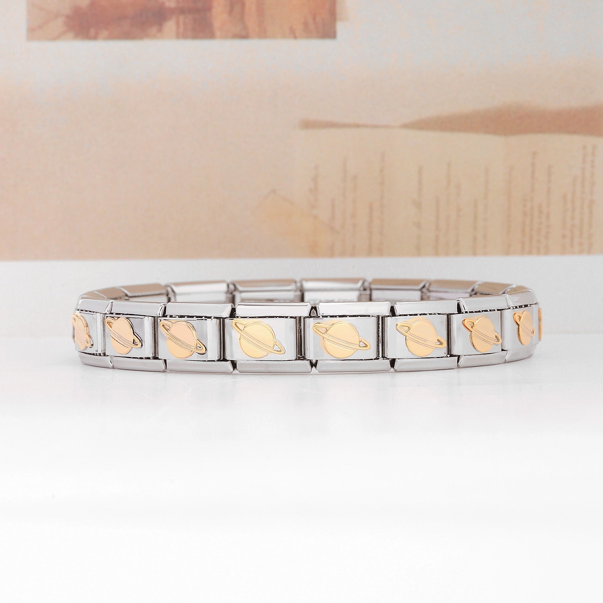 Wholesale Welding 9mm Module Pattern Letter Bracelet DIY Accessories