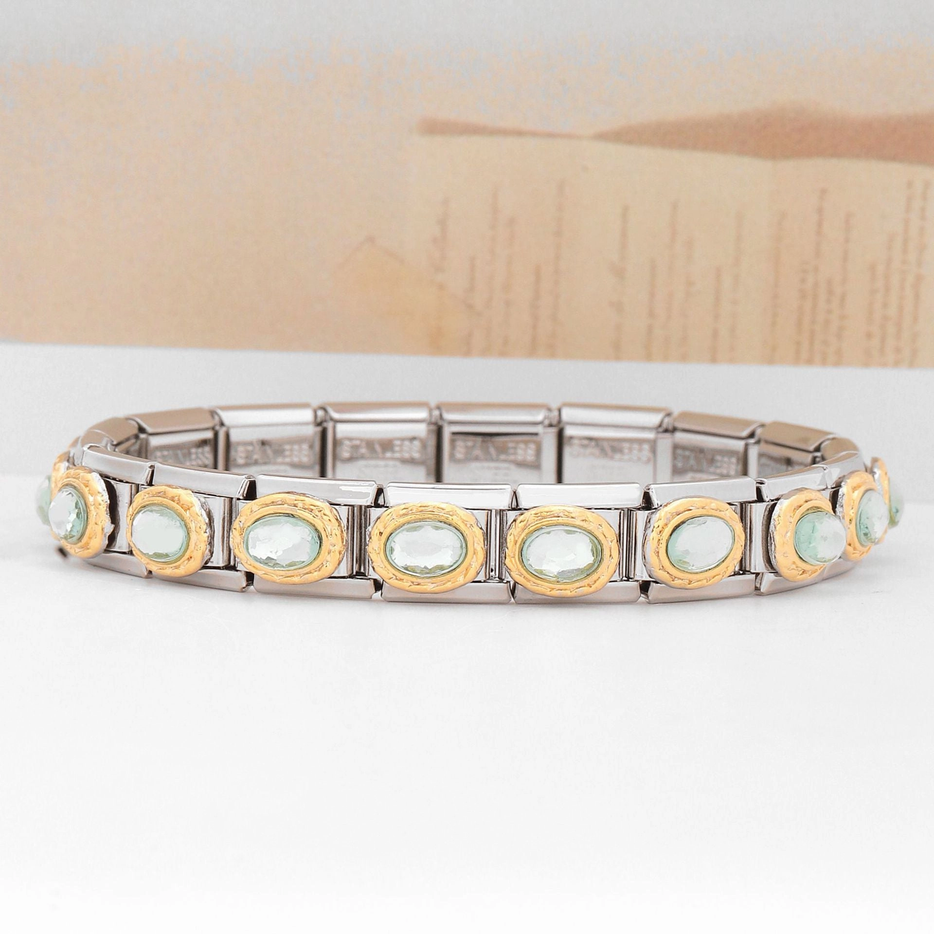 Wholesale Welding 9mm Module Pattern Letter Bracelet DIY Accessories