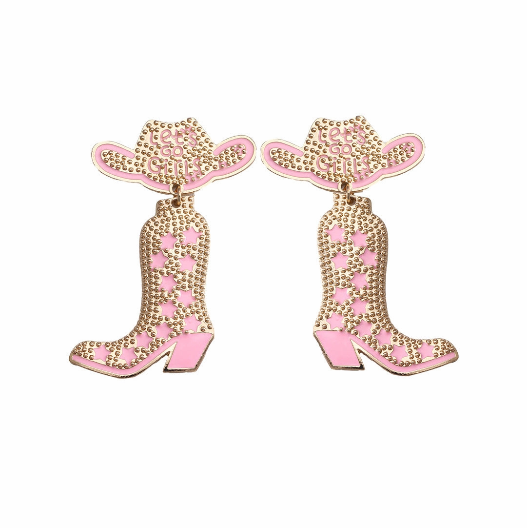 Wholesale Western Cowboy Hats, Boots, Alloy Earrings