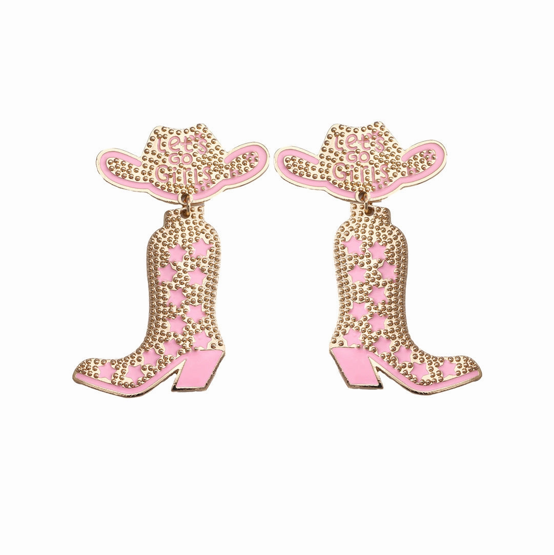 Wholesale Western Cowboy Hats, Boots, Alloy Earrings