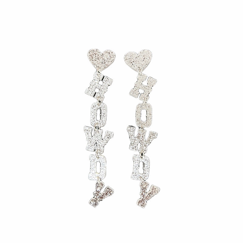Wholesale Western Cowboy HOWDY Long Letter Acrylic Earrings