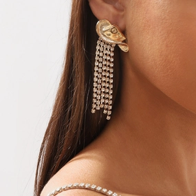 Wholesale Western Cowboy Style Hat Tassel Earrings