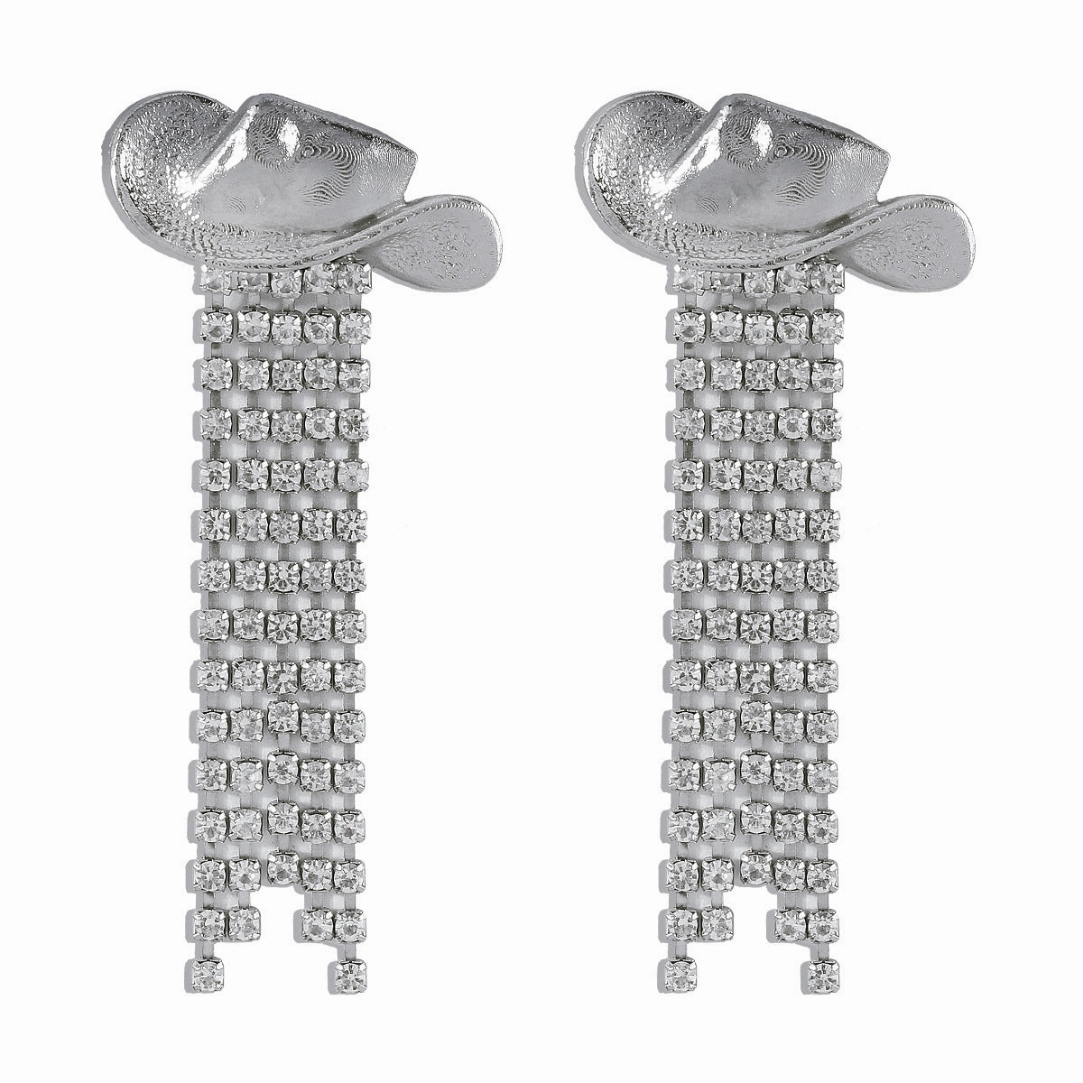 Wholesale Western Cowboy Style Hat Tassel Earrings