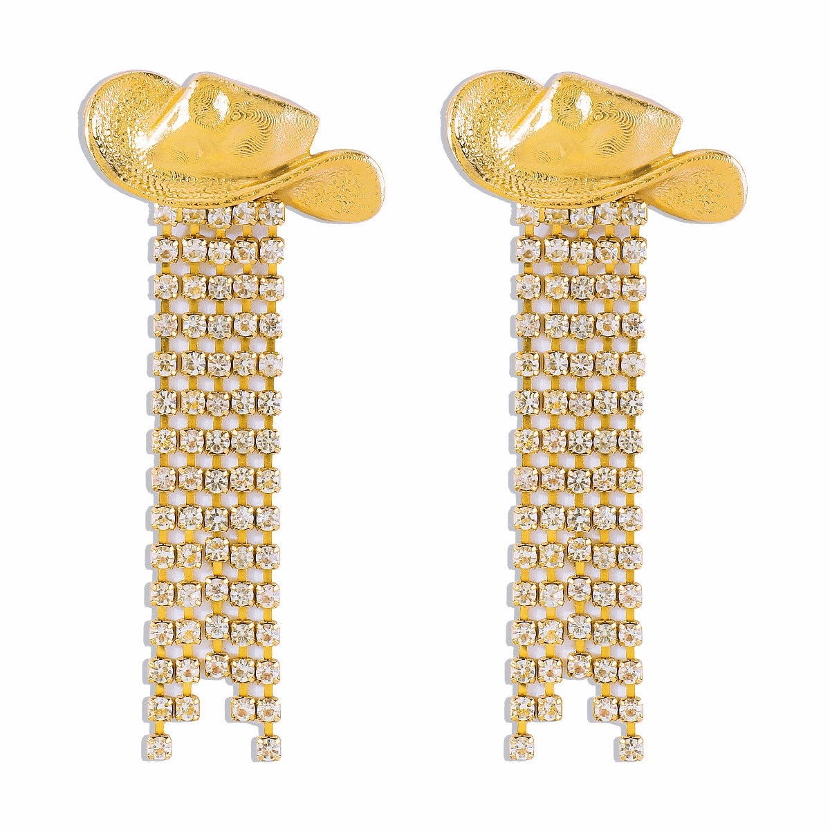 Wholesale Western Cowboy Style Hat Tassel Earrings