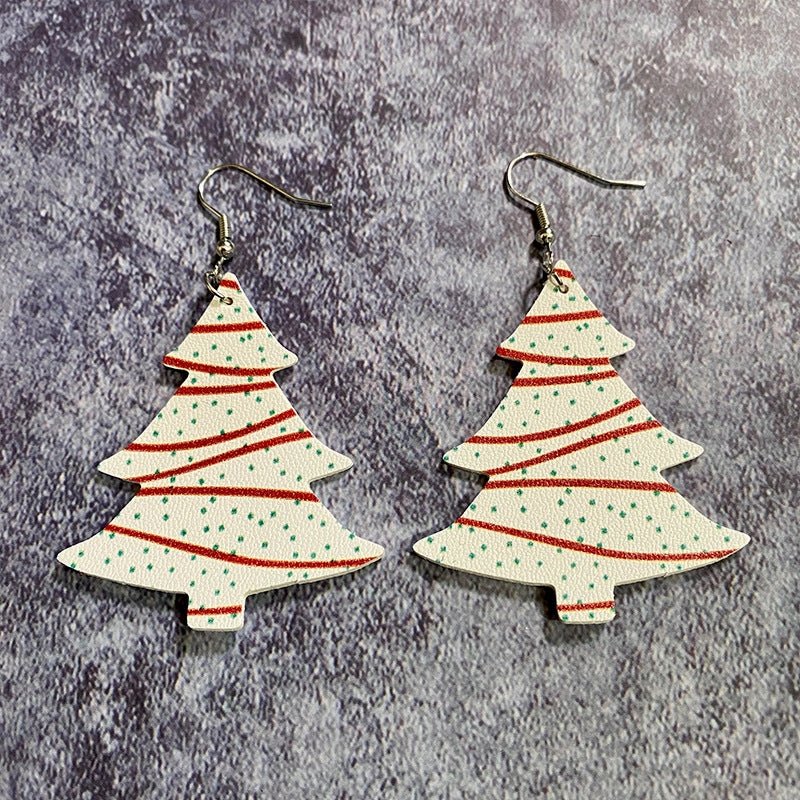 Wholesale Western Style Christmas Tree Earrings