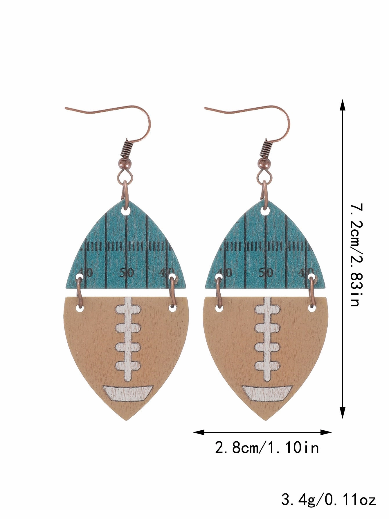 Wholesale Western Style Wooden Bull Head Flower Pattern Earrings
