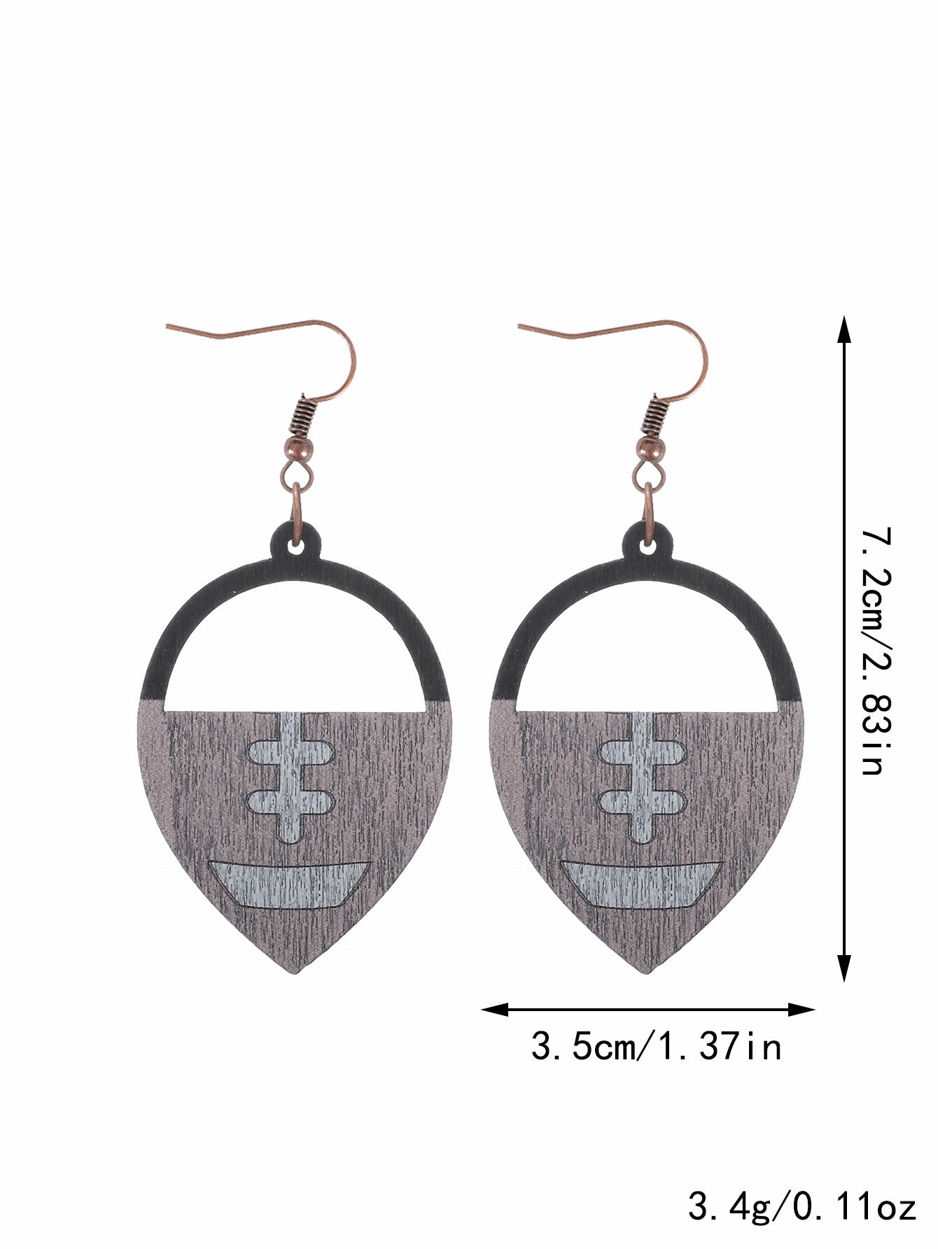 Wholesale Western Style Wooden Bull Head Flower Pattern Earrings