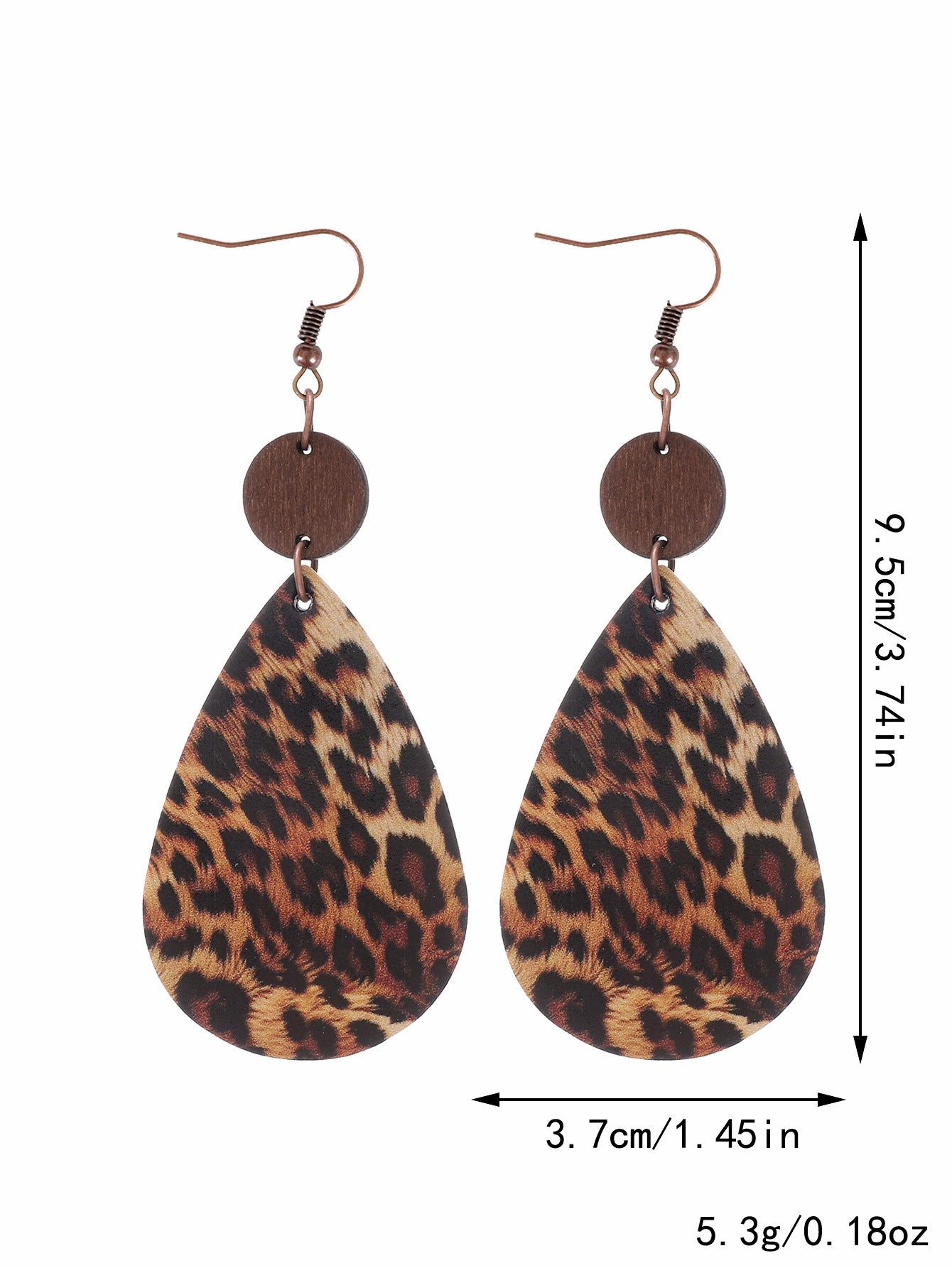 Wholesale Western Style Wooden Bull Head Flower Pattern Earrings