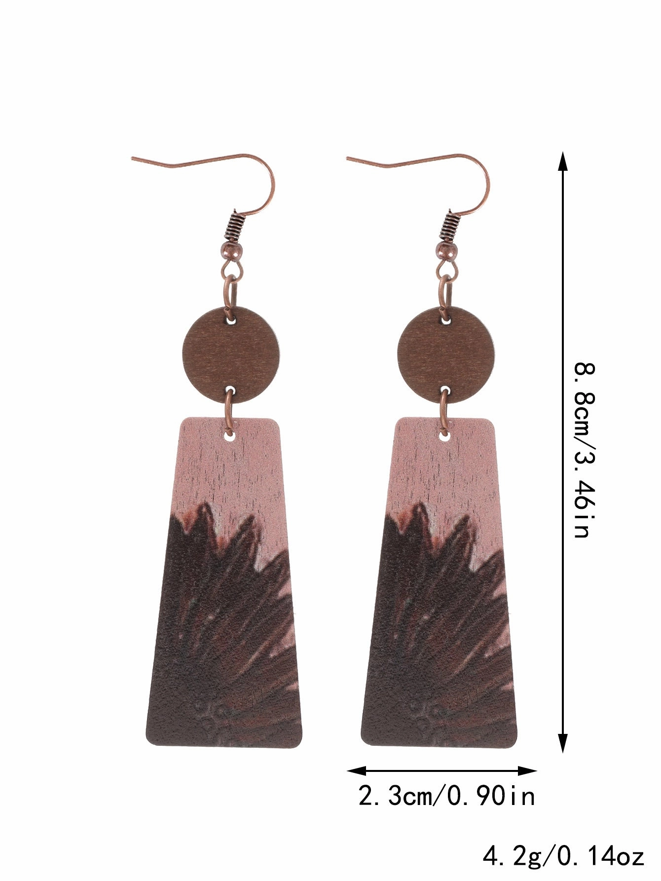 Wholesale Western Style Wooden Bull Head Flower Pattern Earrings