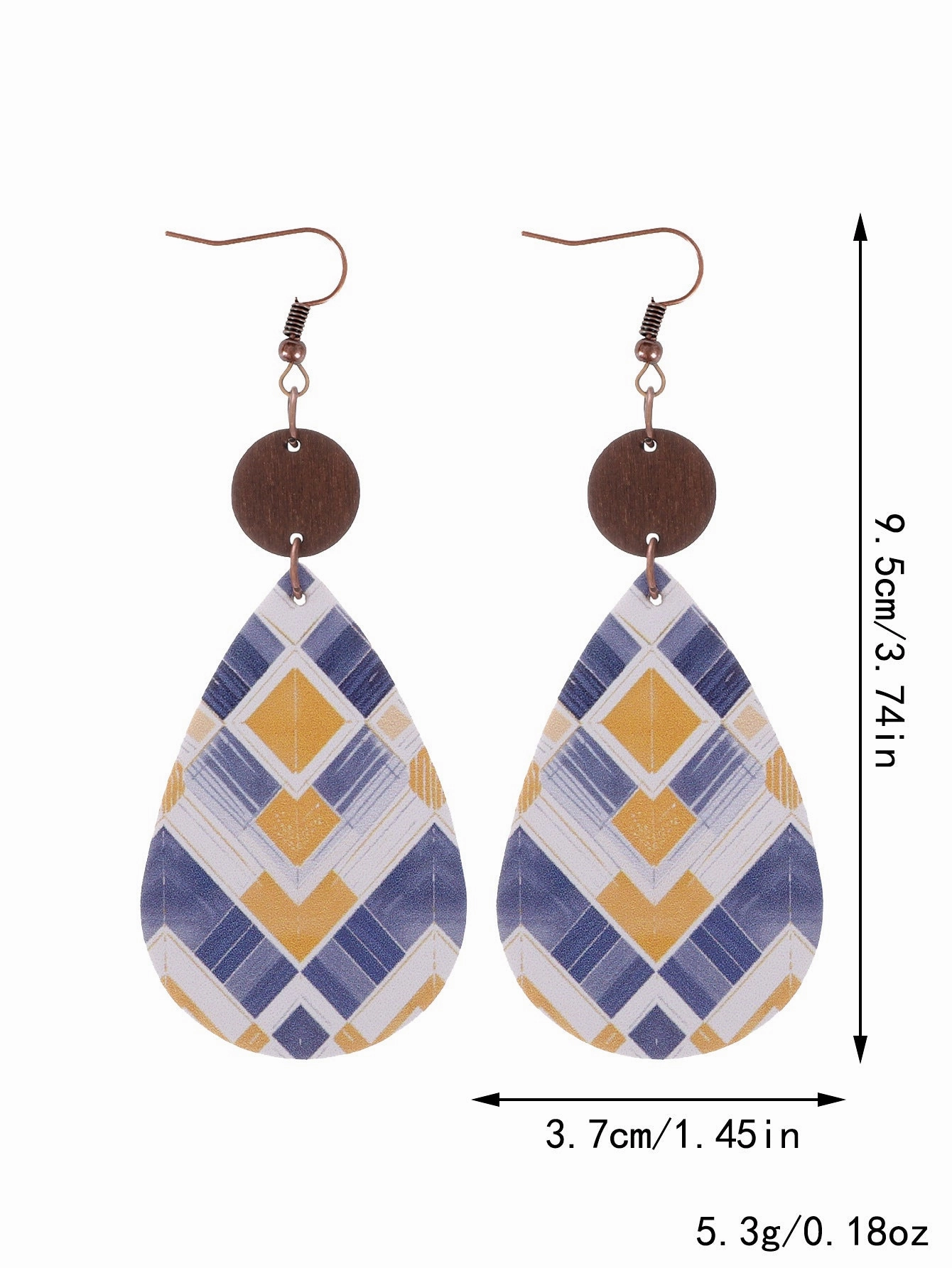 Wholesale Western Style Wooden Bull Head Flower Pattern Earrings