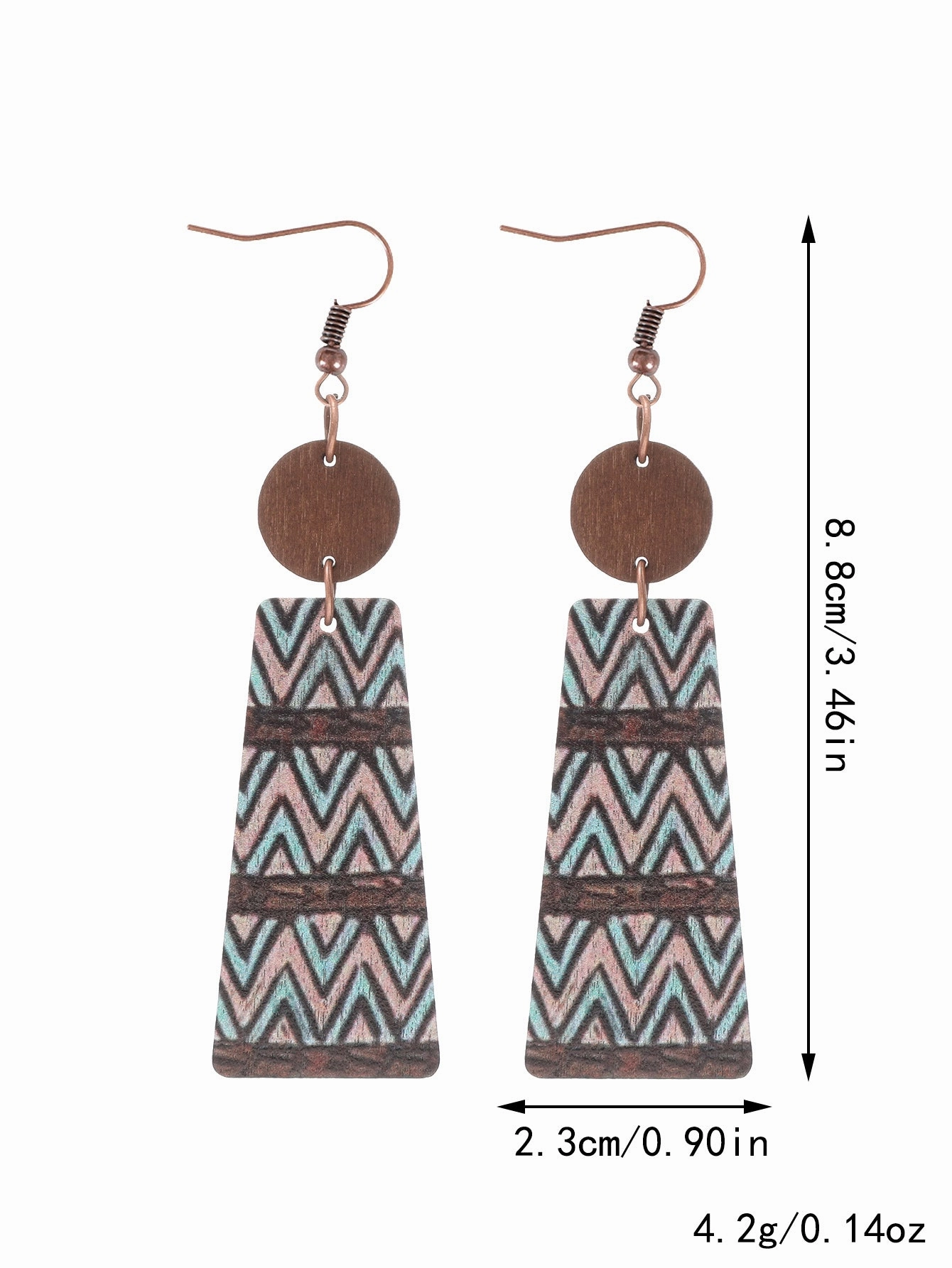Wholesale Western Style Wooden Bull Head Flower Pattern Earrings