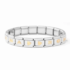 Wholesale Whole Letter Non Embroidered Steel Bracelet Charms