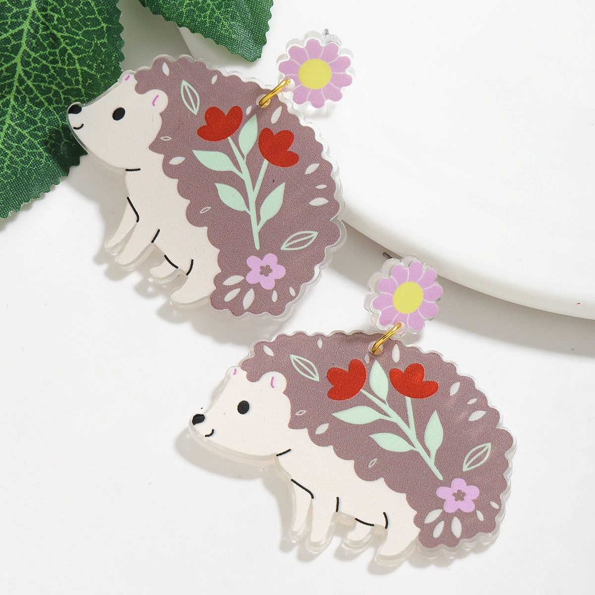 Wholesale Wholesale Cute Cartoon Hedgehog Earrings