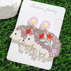 Wholesale Wholesale Cute Cartoon Hedgehog Earrings