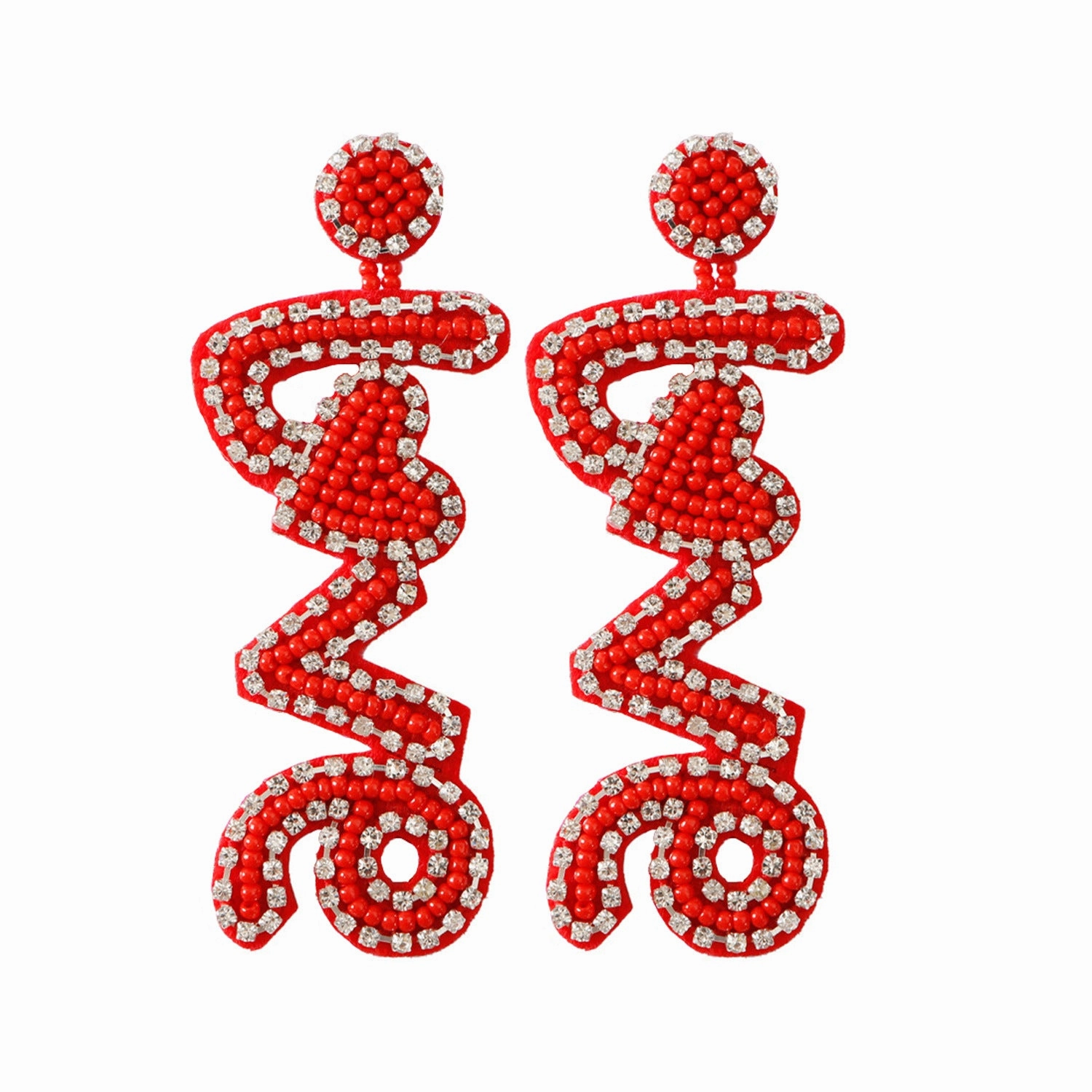 Wholesale Wholesale Hand-sewn Bohemian Heart Earrings