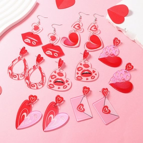 Wholesale Wholesale Valentine's Day Girly Pink Cute Acrylic Earrings