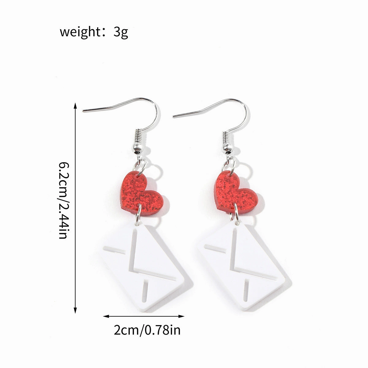 Wholesale Wholesale Valentine's Day series love bear acrylic earrings