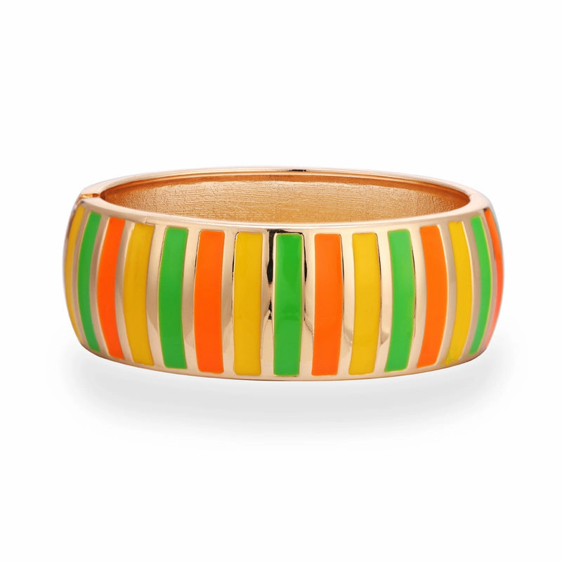 Wholesale Wide Colorful Oil Dripping Alloy Bracelet