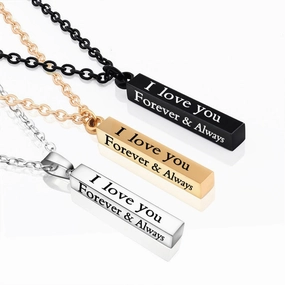 Wholesale Wishing Pillar Stainless Steel Necklaces