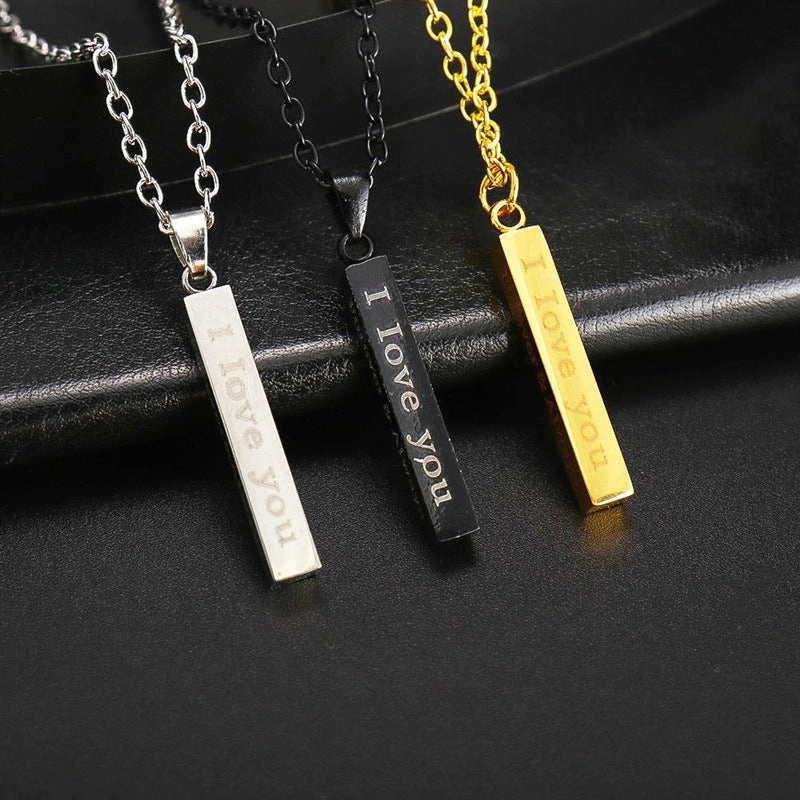 Wholesale Wishing Pillar Stainless Steel Necklaces