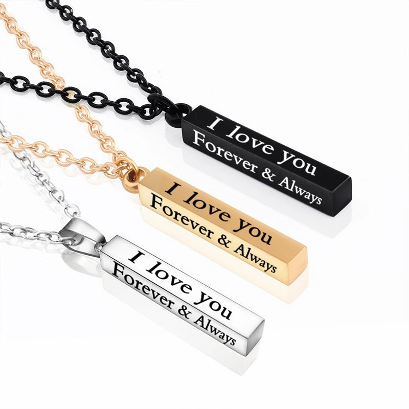 Wholesale Wishing Pillar Stainless Steel Necklaces