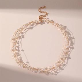 Wholesale Women's Necklace Inlaid with Pearls