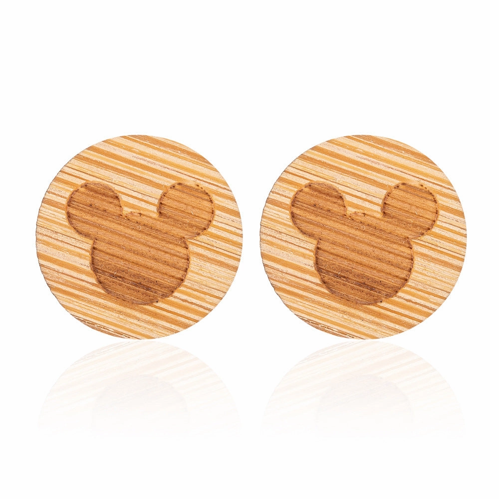 Wholesale Wood Map Ear Studs