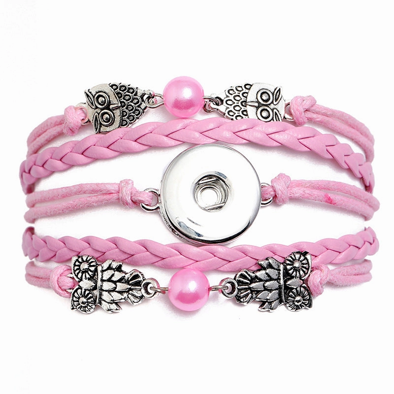 Wholesale Woven Buckle Leather Alloy Bracelet