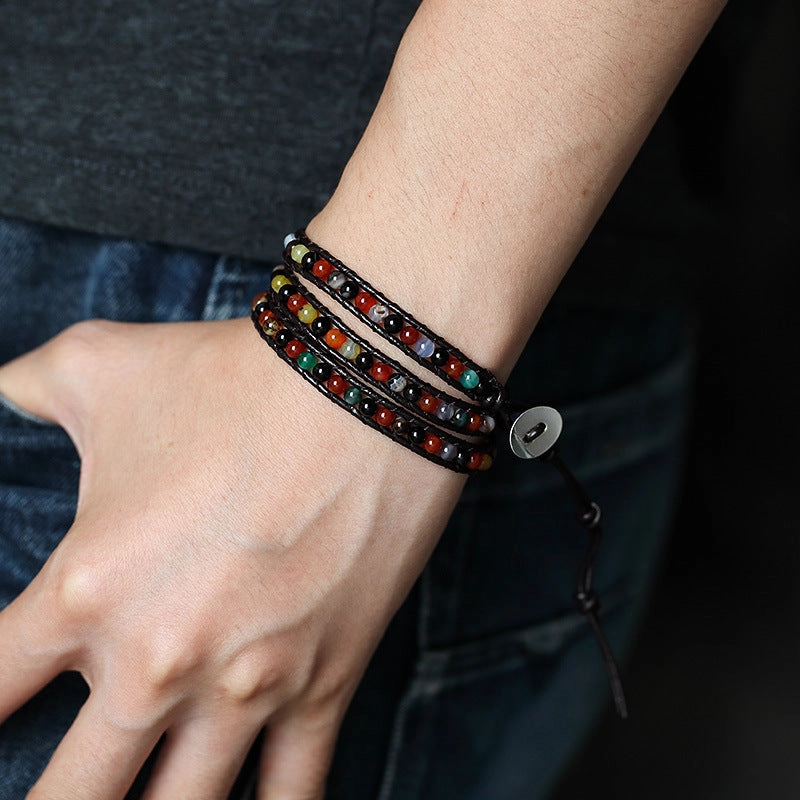 Wholesale Woven Multilayer Natural Stone Bracelets