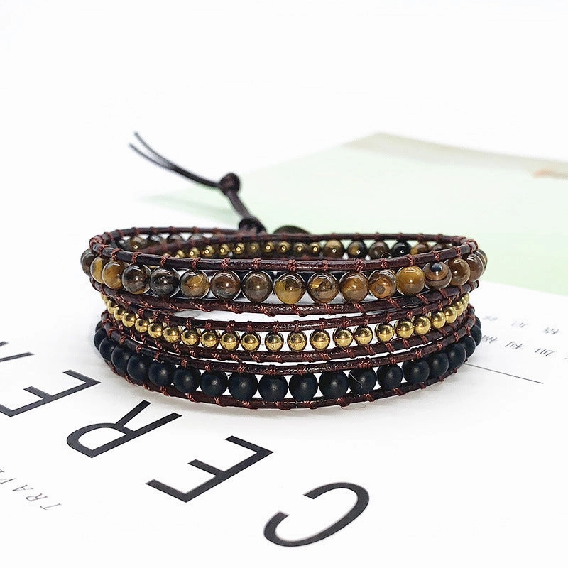 Wholesale Woven Multilayer Natural Stone Bracelets