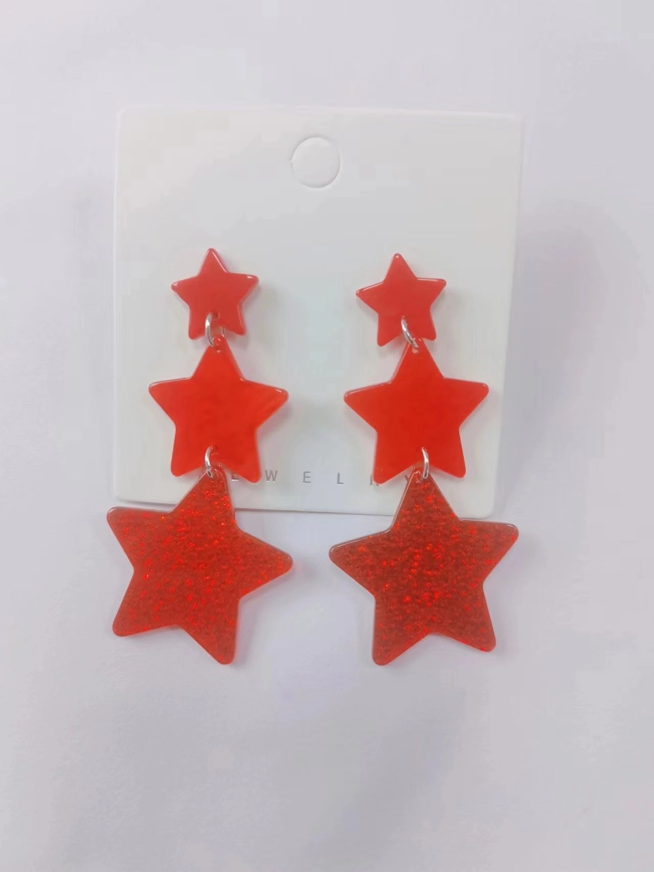 Wholesale Y2K Five Pointed Star Acrylic Earrings