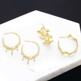 Wholesale y2k Liquid Personalities Copper Earrings