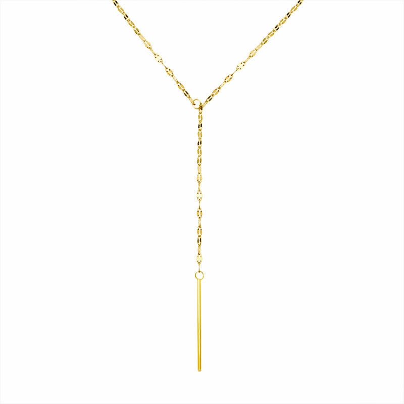 Wholesale Y Shape Tassel Short Titanium Steel Necklaces