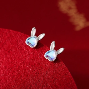Wholesale Year of the Rabbit zodiac year 925 sterling silver Earrings
