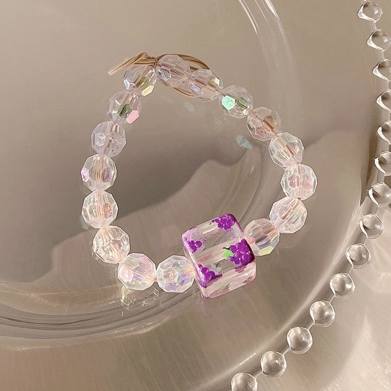 Wholesale Yellow Duck Tulip Acrylic Beaded Bracelet