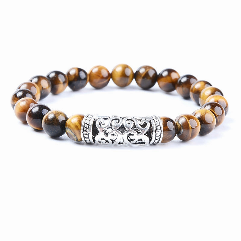 Wholesale Yellow Tiger Eye Emperor Stone Lion Head Bracelet