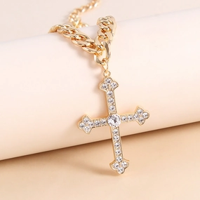 Wholesale Zinc Alloy Cross Pendant Necklace