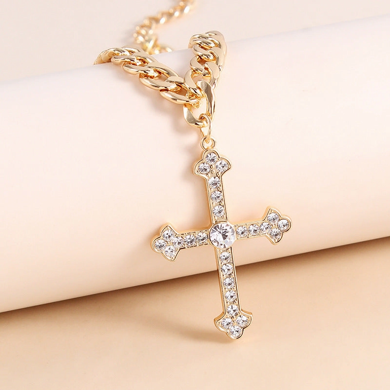 Wholesale Zinc Alloy Cross Pendant Necklace