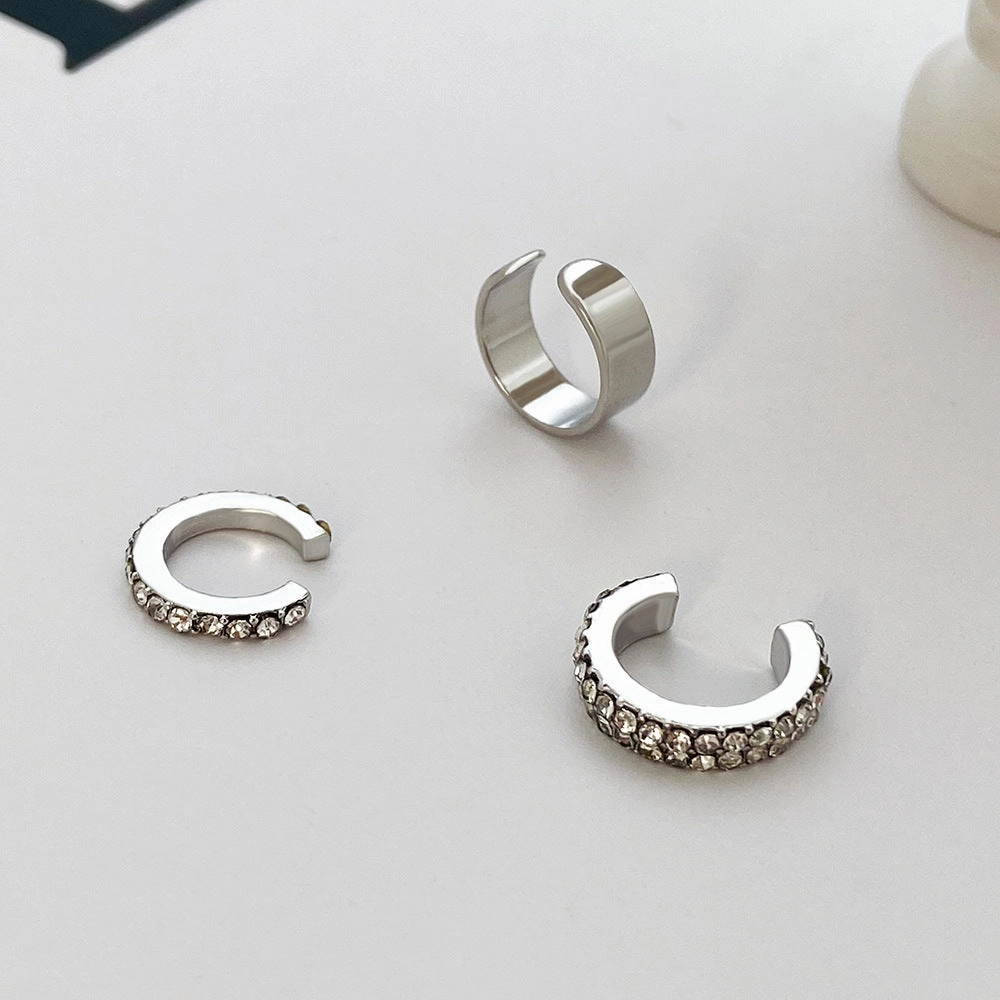 Wholesale Zircon Alloy Ear Cuff Three-Piece Set Earrings
