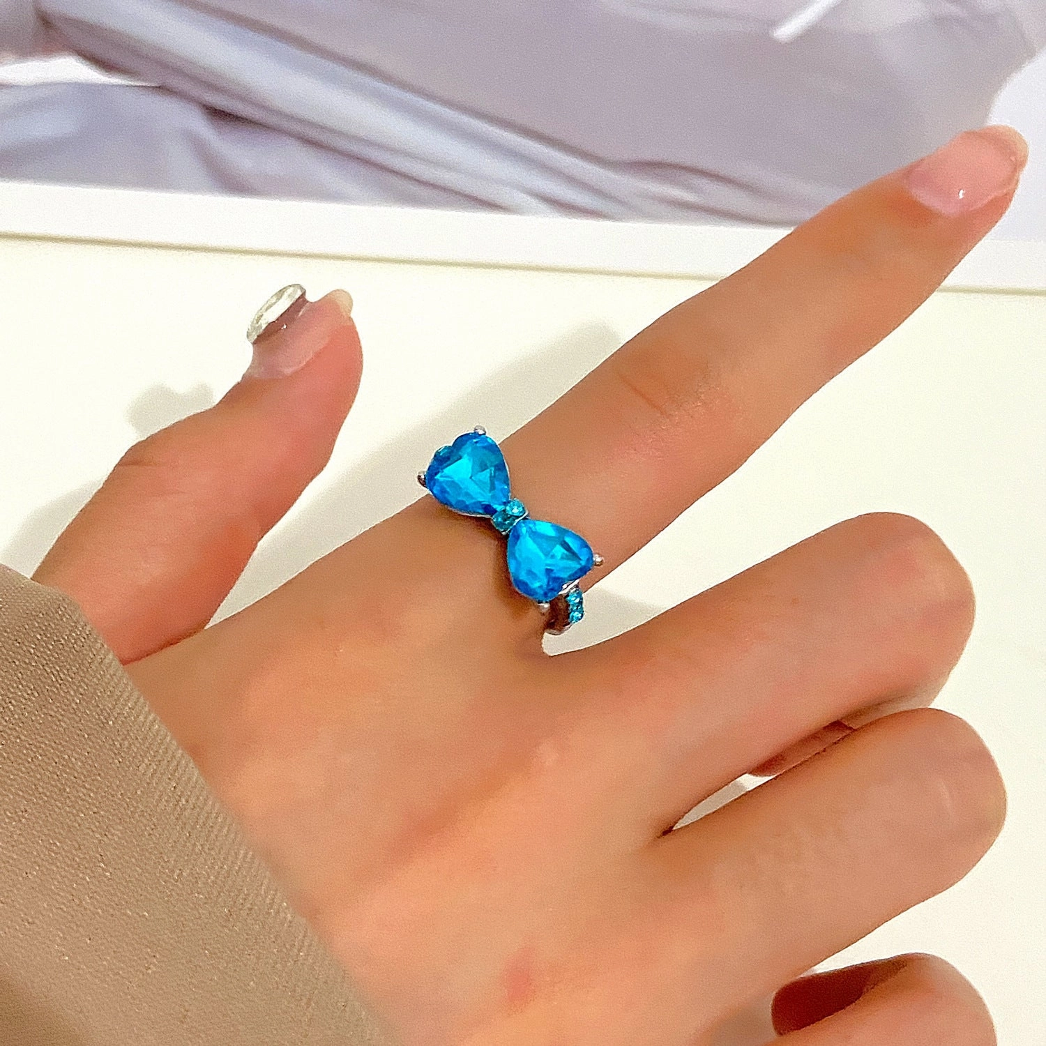 Wholesale Zircon Bow Alloy Rings