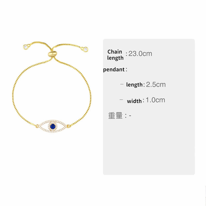 Wholesale Zircon Devil Eye Full Diamond Bracelet OLY-BT-AS002