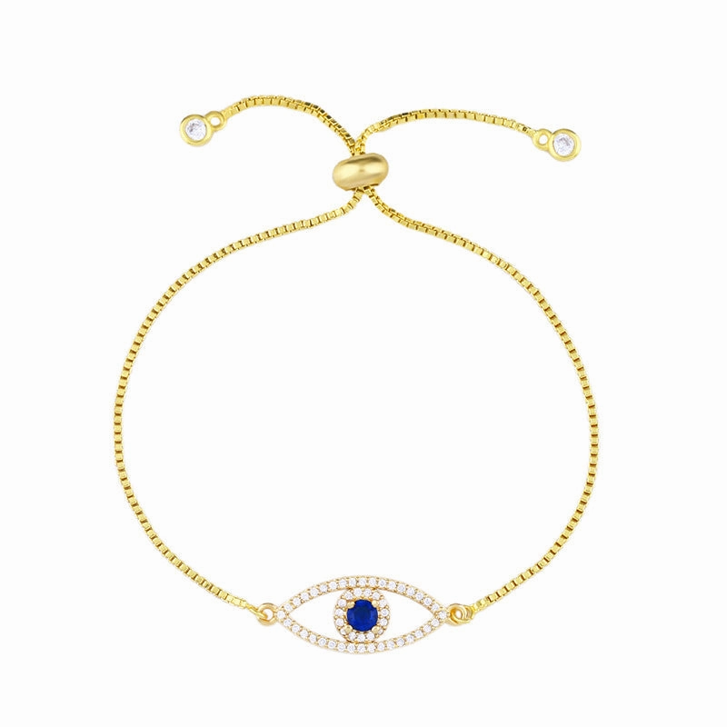 Wholesale Zircon Devil Eye Full Diamond Bracelet OLY-BT-AS002