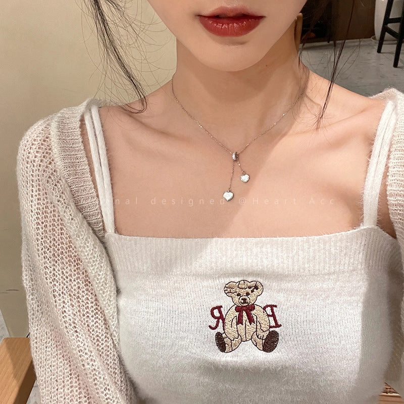 Wholesale Zircon Drop Necklace Clavicle Chain