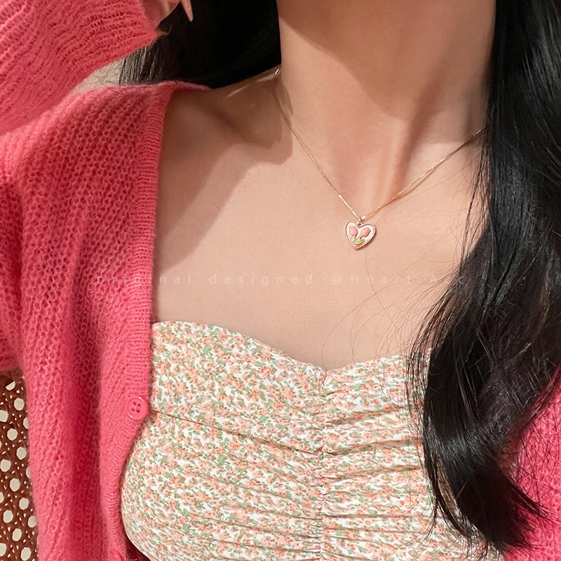 Wholesale Zircon Drop Necklace Clavicle Chain