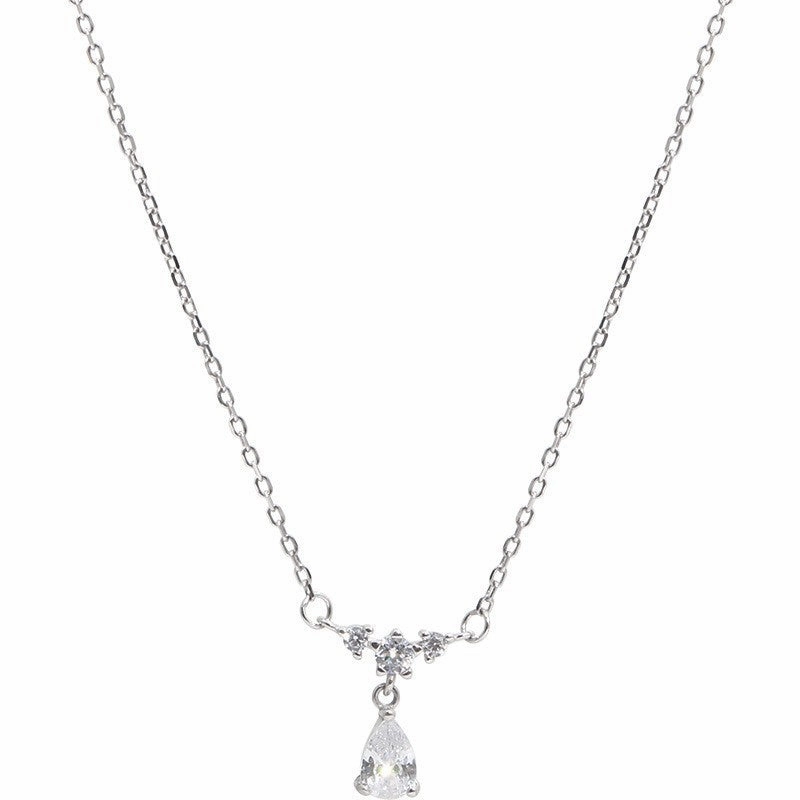 Wholesale Zircon Drop Necklace Clavicle Chain