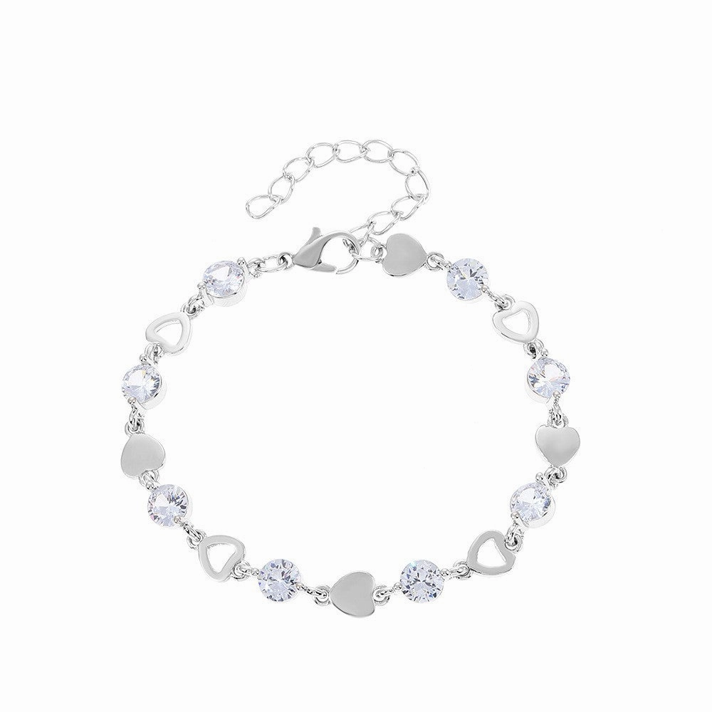 Wholesale Zircon Flower Butterfly Alloy Bracelet