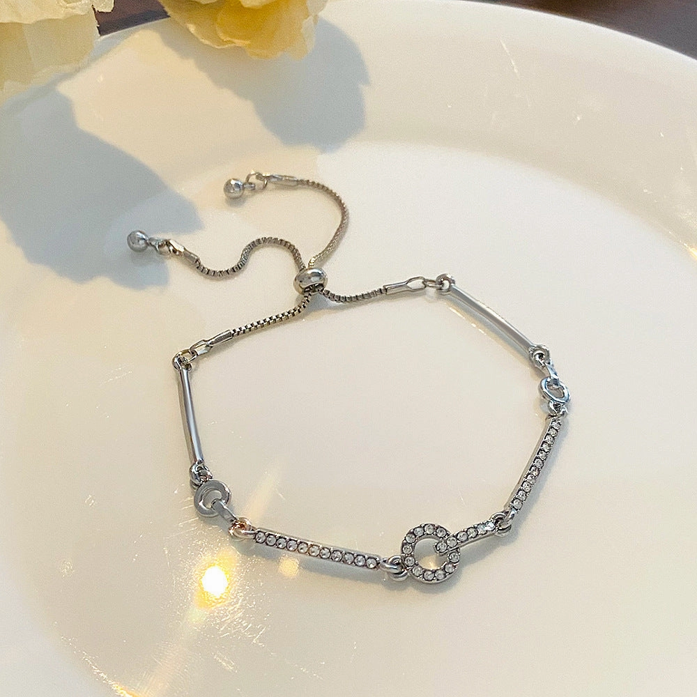 Wholesale Zircon Flower Butterfly Alloy Bracelet