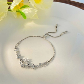Wholesale Zircon Flower Butterfly Alloy Bracelet