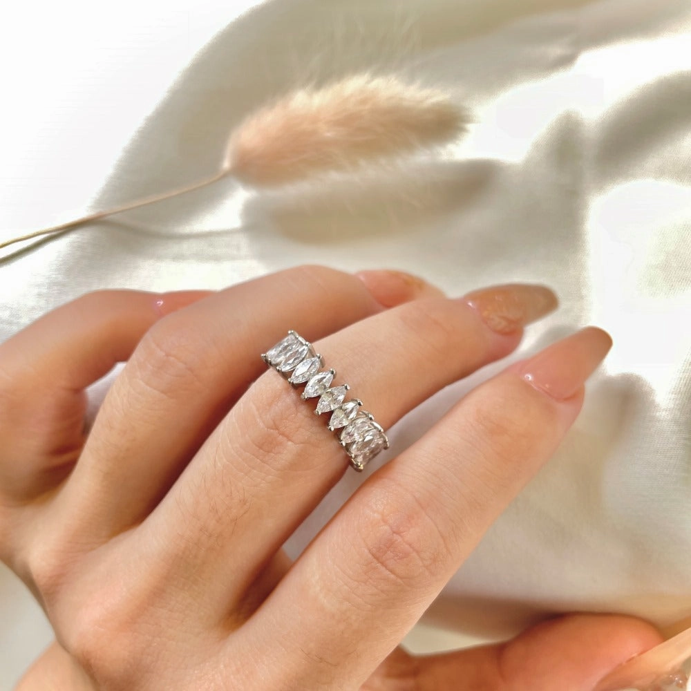 Wholesale Zircon Full Diamond Sterling Silver Ring