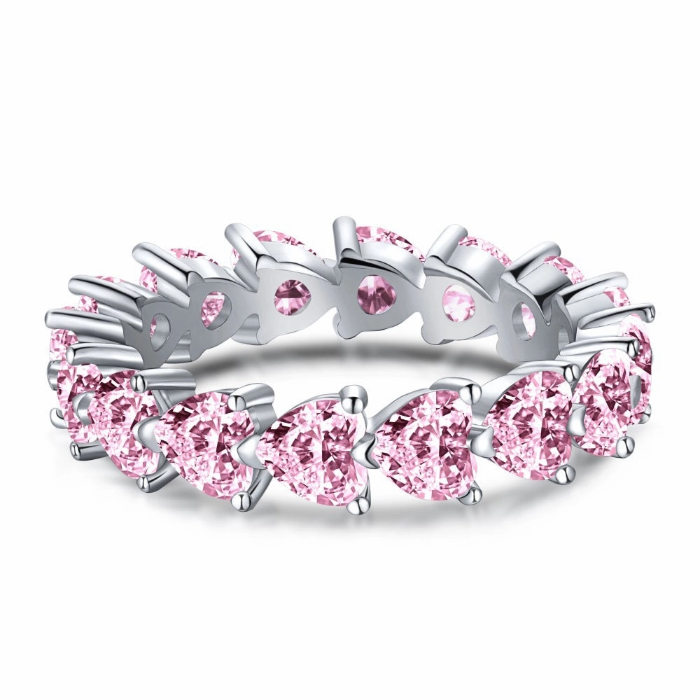 Wholesale Zircon Full Diamond Sterling Silver Ring